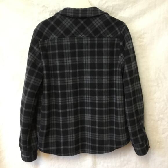 Voyager Dark Gray Plaid Sherpa Shirt - Picture 11 of 16
